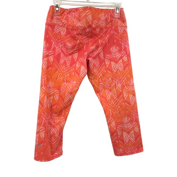 Alo Size Medium Leggings Pink‎ Geometric Capri Cropped Athletic Gym Running - Picture 2 of 5